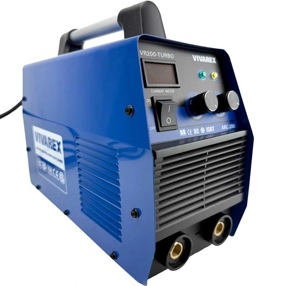 نمای قدی دستگاه جوش اینورتر ۲۰۰ آمپر ویوارکس مدل _VR200Turbo با تمرکز بر طراحی و کارایی محصول