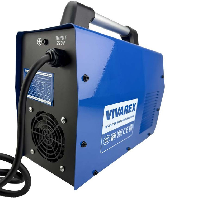 نمای پشت و اجزای تشکیلدهنده دستگاه جوش اینورتر ۲۰۰ آمپر ویوارکس مدل _VR200Turbo با کیفیت بالا