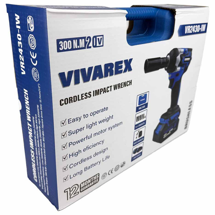 تصویر تخصصی بکس شارژی ۳۰۰ نیوتن ویوارکس مدل VR2430-IW با نمایش ویژگیها و جزئیات فنی - نمای 6_1