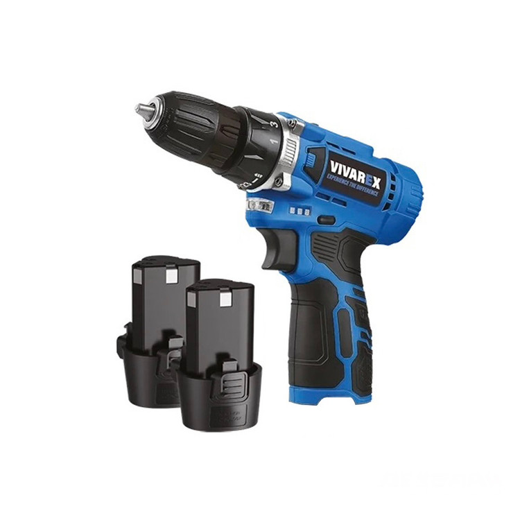 نمای محصول دریل شارژی ۱۲ ولت دو باتری ویوارکس مدل VR1215V-2B با تمامی جزئیات ظاهری و فنی