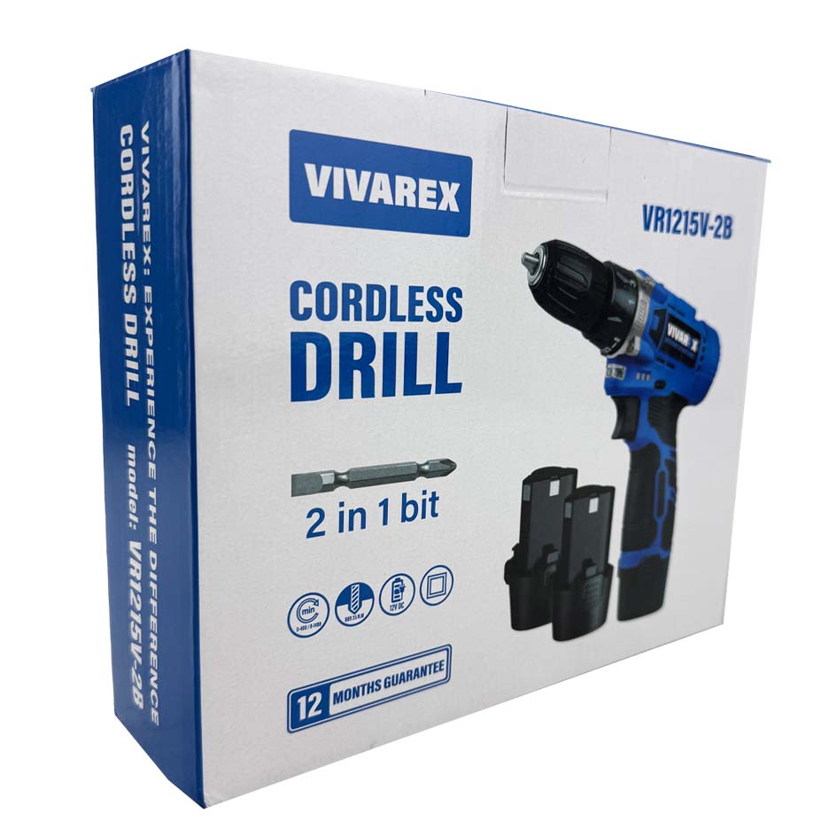 جزئیات کیفیت ساخت و متریال بهکاررفته در دریل شارژی ۱۲ ولت دو باتری ویوارکس مدل VR1215V-2B
