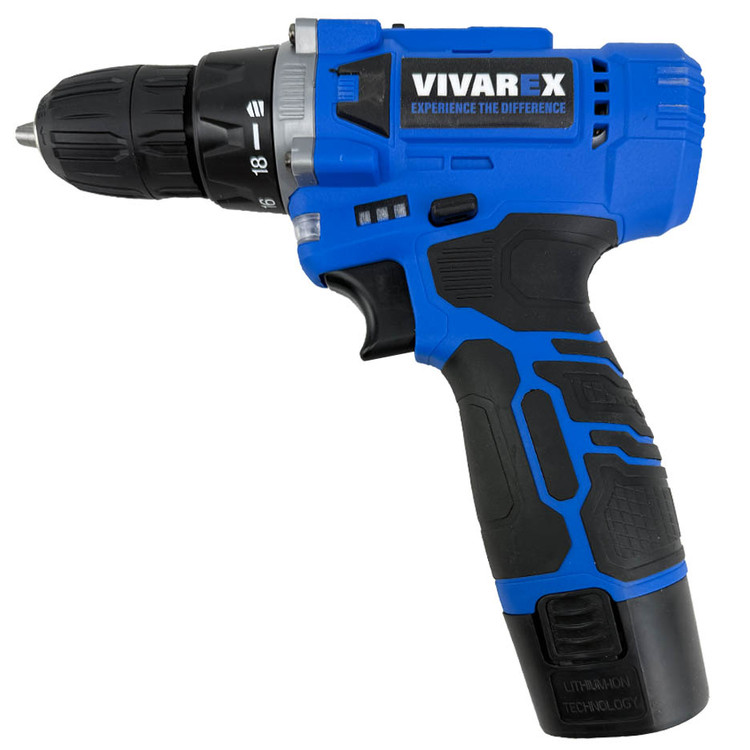 نمای قدی دریل شارژی ۱۲ ولت دو باتری ویوارکس مدل VR1215V-2B با تمرکز بر طراحی و کارایی محصول - نمای 6_1