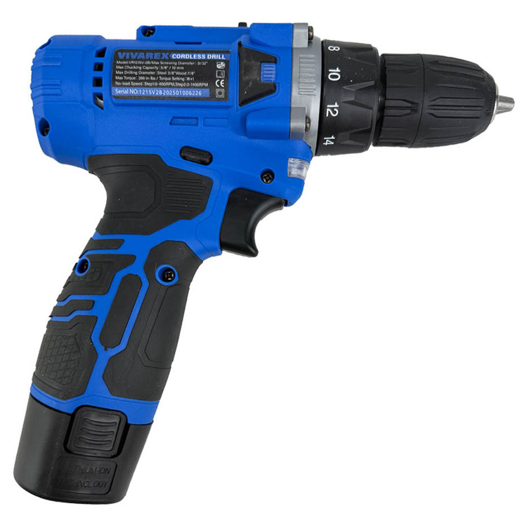 جزئیات کیفیت ساخت و متریال بهکاررفته در دریل شارژی ۱۲ ولت دو باتری ویوارکس مدل VR1215V-2B - نمای 7_1