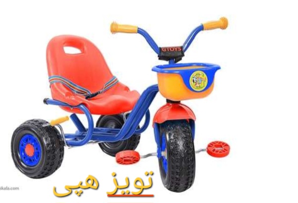نمای جانبی و طراحی ظاهری سهچرخه کودک میکی جی تویز با رنگبندی جذاب