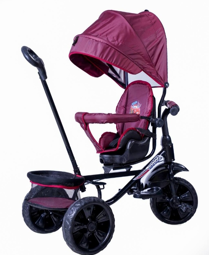 بستهبندی اورجینال سهچرخه کودک تیتان رکو دسته متحرک سایبان دار همراه با مشخصات فنی محصول - نمای 7_1