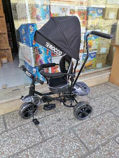 نمای پشت و اجزای تشکیلدهنده سهچرخه کودک های تیتان و روکو ساده تاشو با کیفیت بالا - نمای 7_1