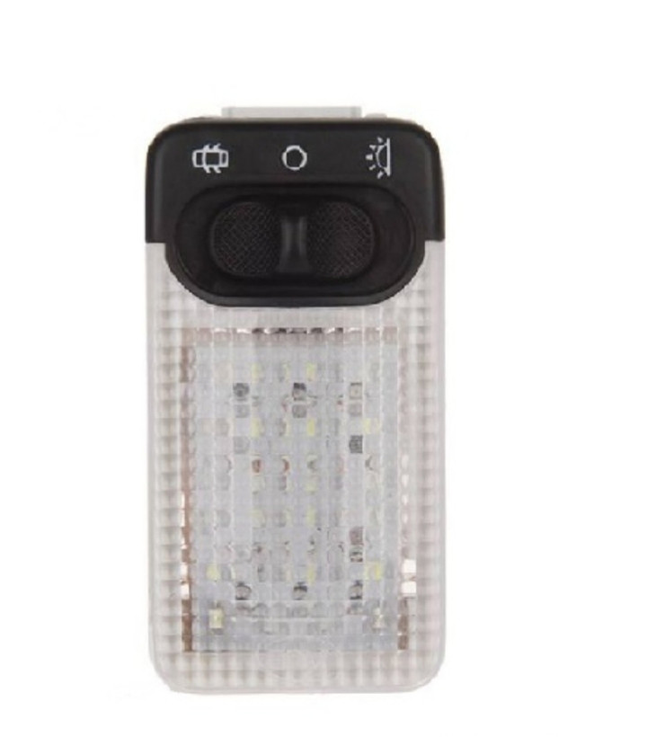 نمای محصول چراغ سقف خودرو SMD سمند رنگ سفید یخی با تمامی جزئیات ظاهری و فنی