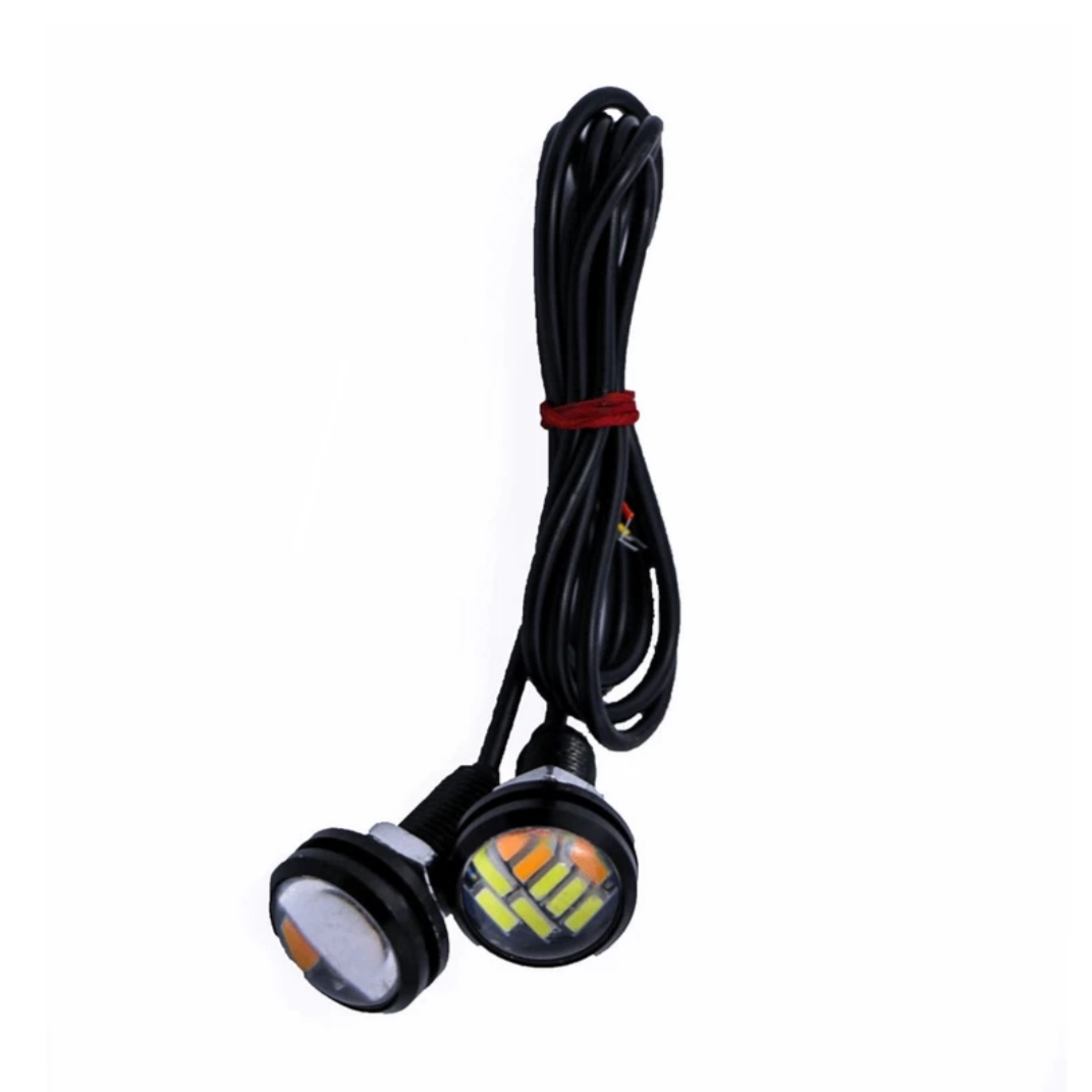 نمای پشت و اجزای تشکیل‌دهنده چراغ خودرو ایگل آیز راهنمادار سام (بسته دو عددی) با کیفیت بالا