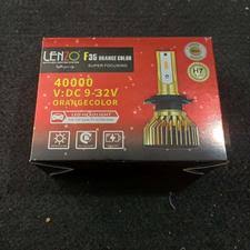 تصویر تخصصی هدلایت خودرو لنزو مد L40 نارنجی (پرتقالی) بسته دو عددی با نمایش ویژگیها و جزئیات فنی