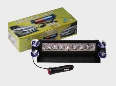 بسته‌بندی اورجینال چراغ خودرو رو داشبوردی نارنجی ۸ لنز فندکی دار(طرح پلیسی) همراه با مشخصات فنی محصول