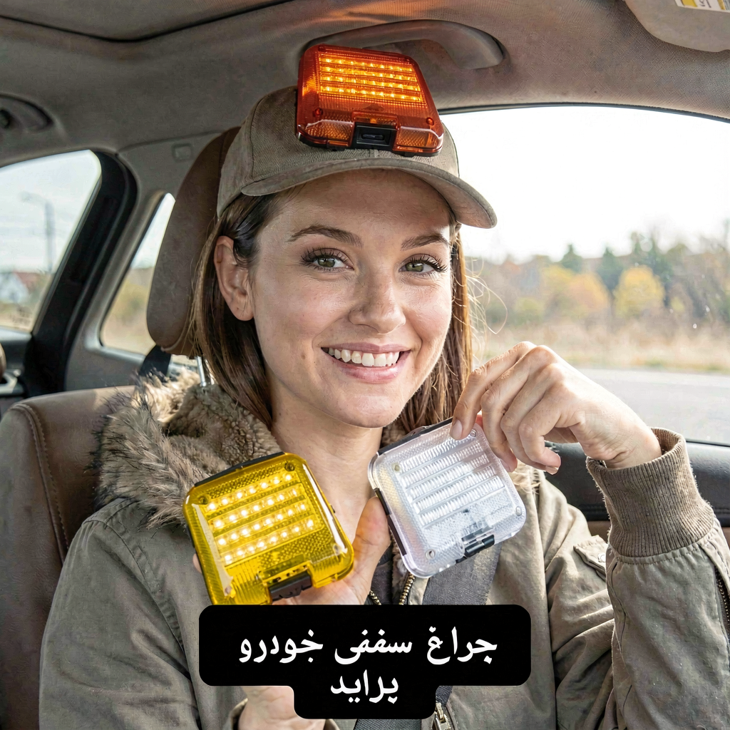 نمای محصول چراغ سقف خودرو پراید با تمامی جزئیات ظاهری و فنی