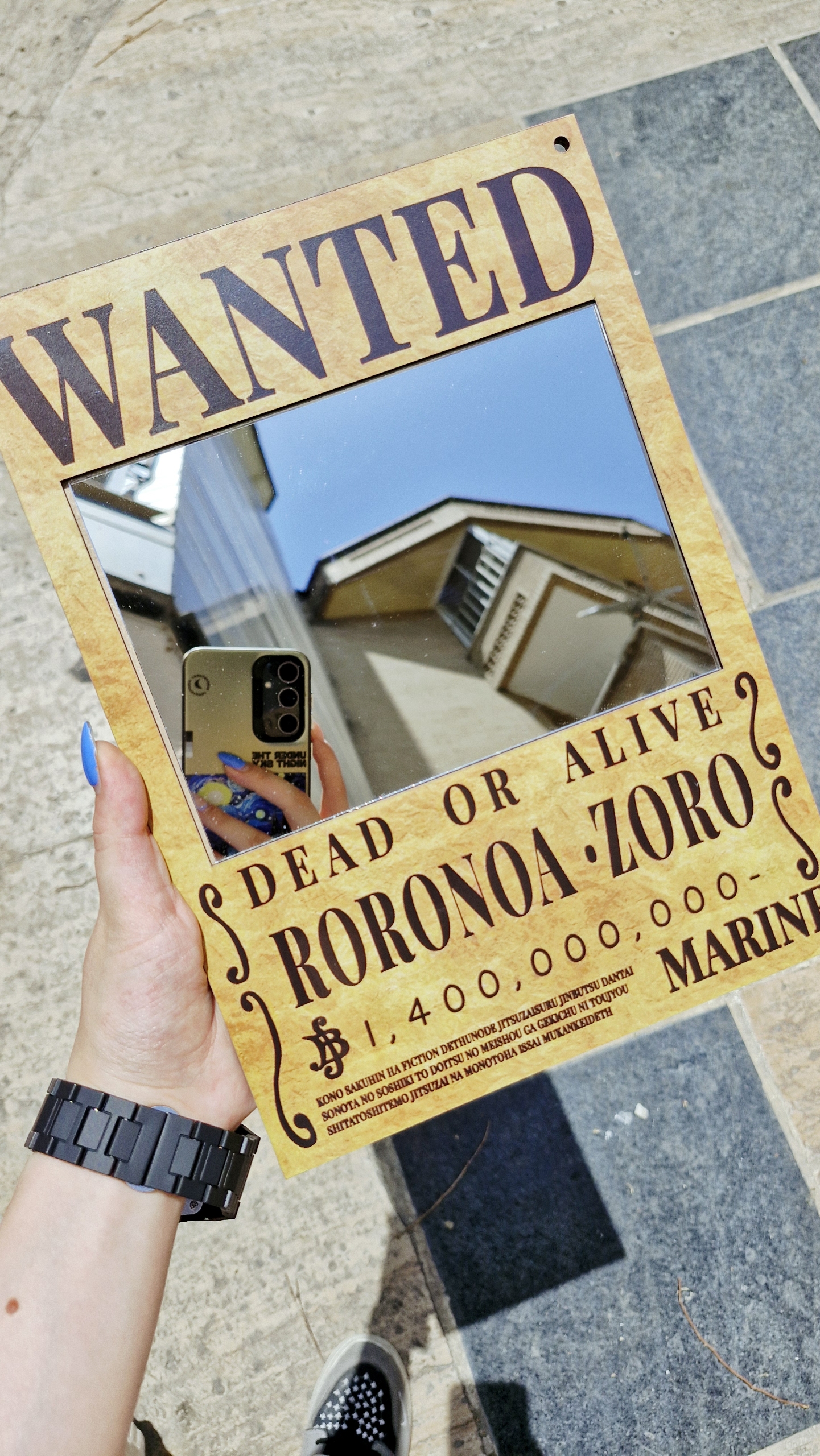 طراحی مدرن و استاندارد آینه تزئینی چوبی طرح wanted در نمای کامل - نمای 8_1