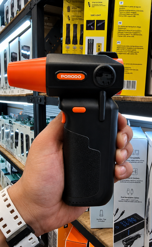 نمای محصول جت فن شارژی پرودو Porodo Turbo Air Duster مدل PDTBYMG826BK با تمامی جزئیات ظاهری و فنی - نمای 5_1