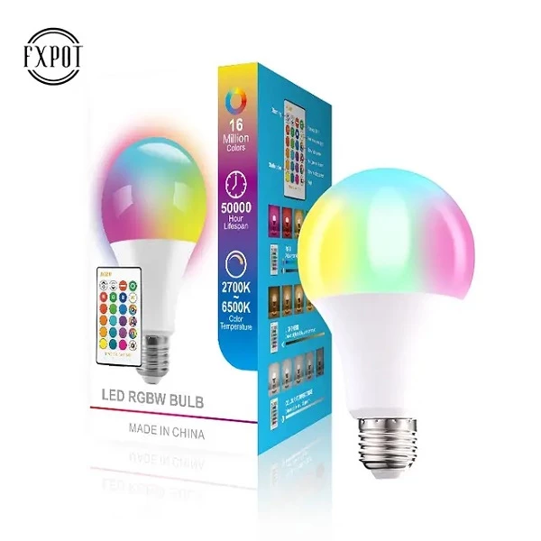 نمای محصول لامپ LED هوشمند کنترلدار کنترل دار مدل RGBW BULB با تمامی جزئیات ظاهری و فنی - نمای 6_1