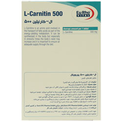 بافت و جنس مواد اولیه ال کارنیتین یوروویتال 500 میلی گرم یورو ویتال در نمای نزدیک