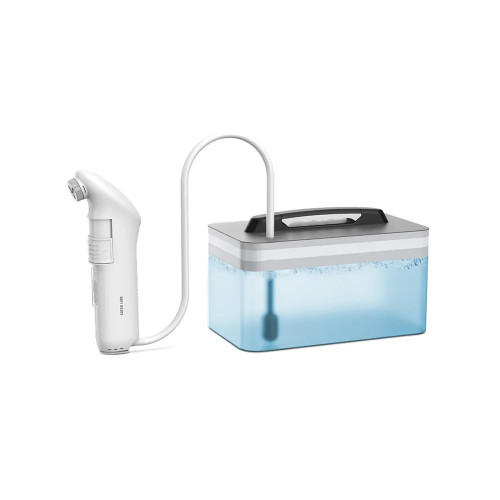 نمای پشت و اجزای تشکیلدهنده بیده شارژی مسافرتی گرین لاین مدل Portable Travel Bidet Pro با مخزن ۲.۳ لیتری با کیفیت بالا