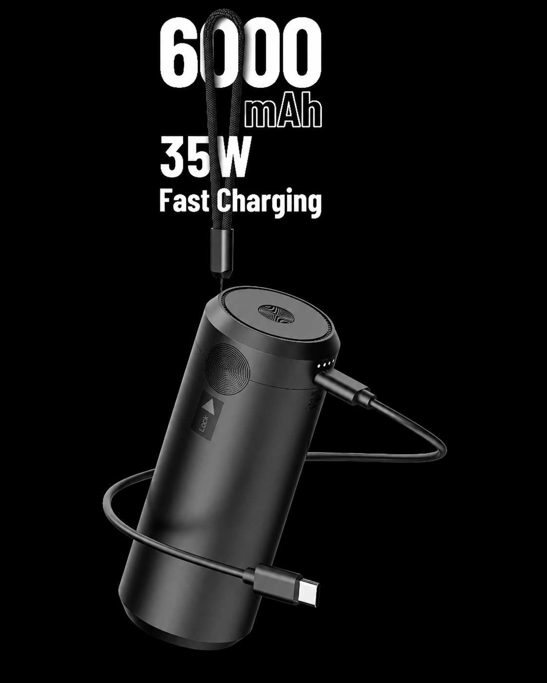 جزئیات دقیق قطعات و اجزای جارو و دمنده شارژی پرودو مدل Tornado Prime با پاوربانک 6000mAh در نمای ماکرو - نمای 6_1
