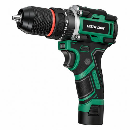 جزئیات دقیق قطعات و اجزای دریل چکشی شارژی گرین لاین GD-13 Power Pro با باتری 16V 2.0Ah در نمای ماکرو
