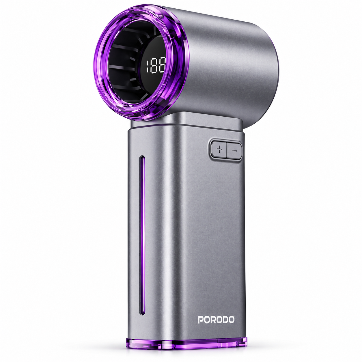 نمای پشت و اجزای تشکیلدهنده پنکه شارژی مهپاش پرودو مدل Chillo Vapor با کیفیت بالا