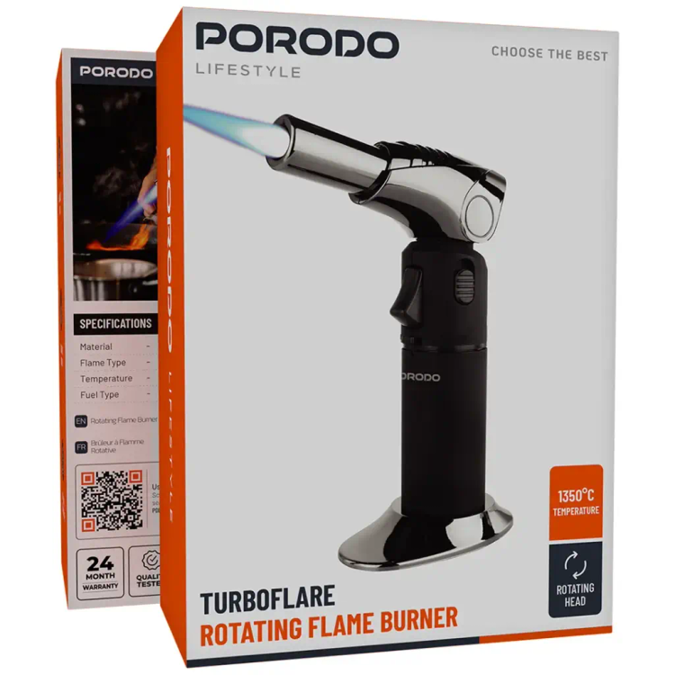 طراحی مدرن و استاندارد فندک چرخشی پورودو TurboFlare در نمای کامل