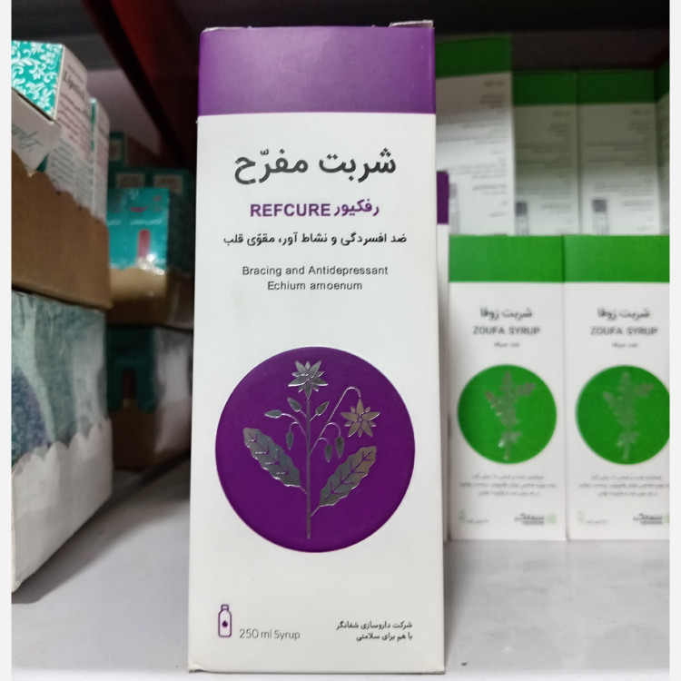 نمای جانبی و طراحی ظاهری ترکیب گیاهی مفرح شربت نشاط آور با رنگبندی جذاب