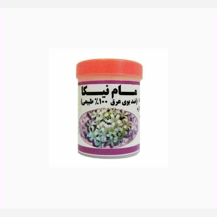 نمای محصول مام پودر گیاهیی نیکا گل یاس با تمامی جزئیات ظاهری و فنی