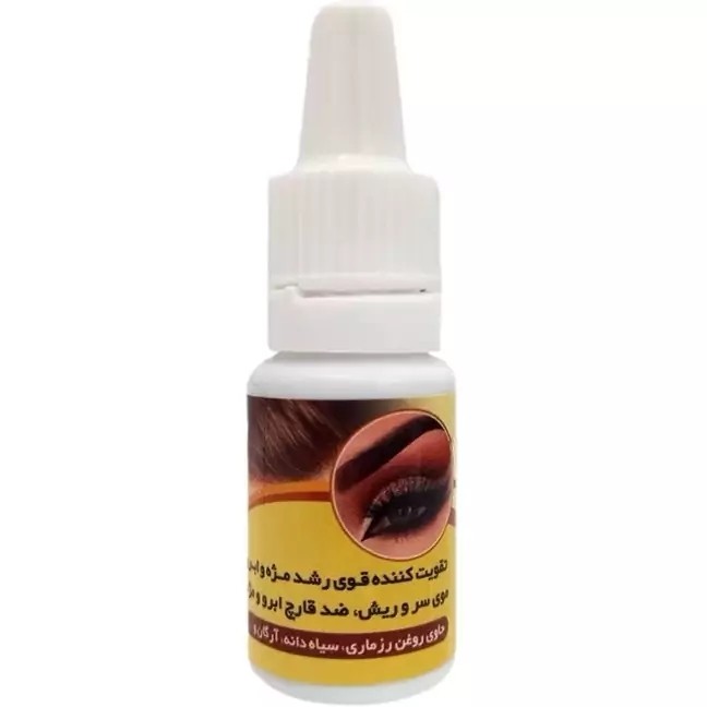 نمای جانبی و طراحی ظاهری قطره گیاهی بلفارول تقویت مژه و ابرو با رنگ‌بندی جذاب
