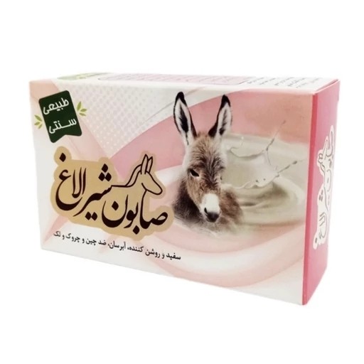 نمای جانبی و طراحی ظاهری صابون گیاهی شیر الاغ ارمغان با رنگ‌بندی جذاب