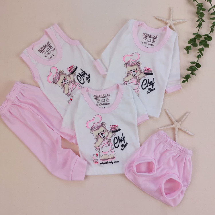 جزئیات کیفیت ساخت و متریال بهکاررفته در پنج تیکه نوزادی طرح خرس سرآشپز