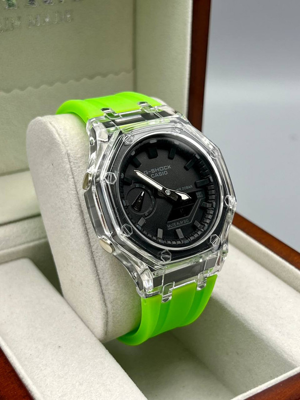 طراحی مدرن و استاندارد ساعتمچی ساعت جی شاک دیجیتال دوزمانه چند ضلعی جدید، در نمای کامل - نمای 20_1