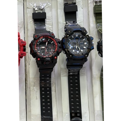 نمای کامل ساعتمچی دوزمانه ساعت جی شاک دیجیتال کاسیو همراه با بستهبندی اصلی و جزئیات محصول - نمای 35_1
