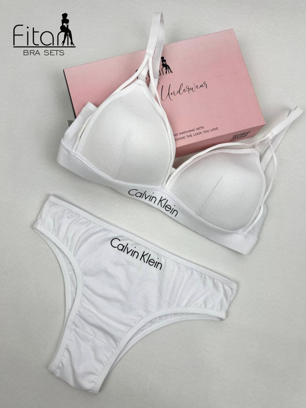 نمای کامل ست شورت و سوتین زنانه نخی کاپدار همراه با بستهبندی اصلی و جزئیات محصول - نمای 5_1