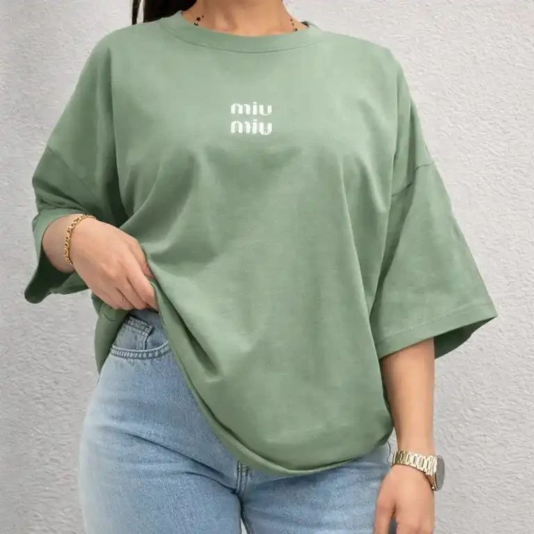 جزئیات کیفیت ساخت و متریال بهکاررفته در تیشرت miumiu زنانه