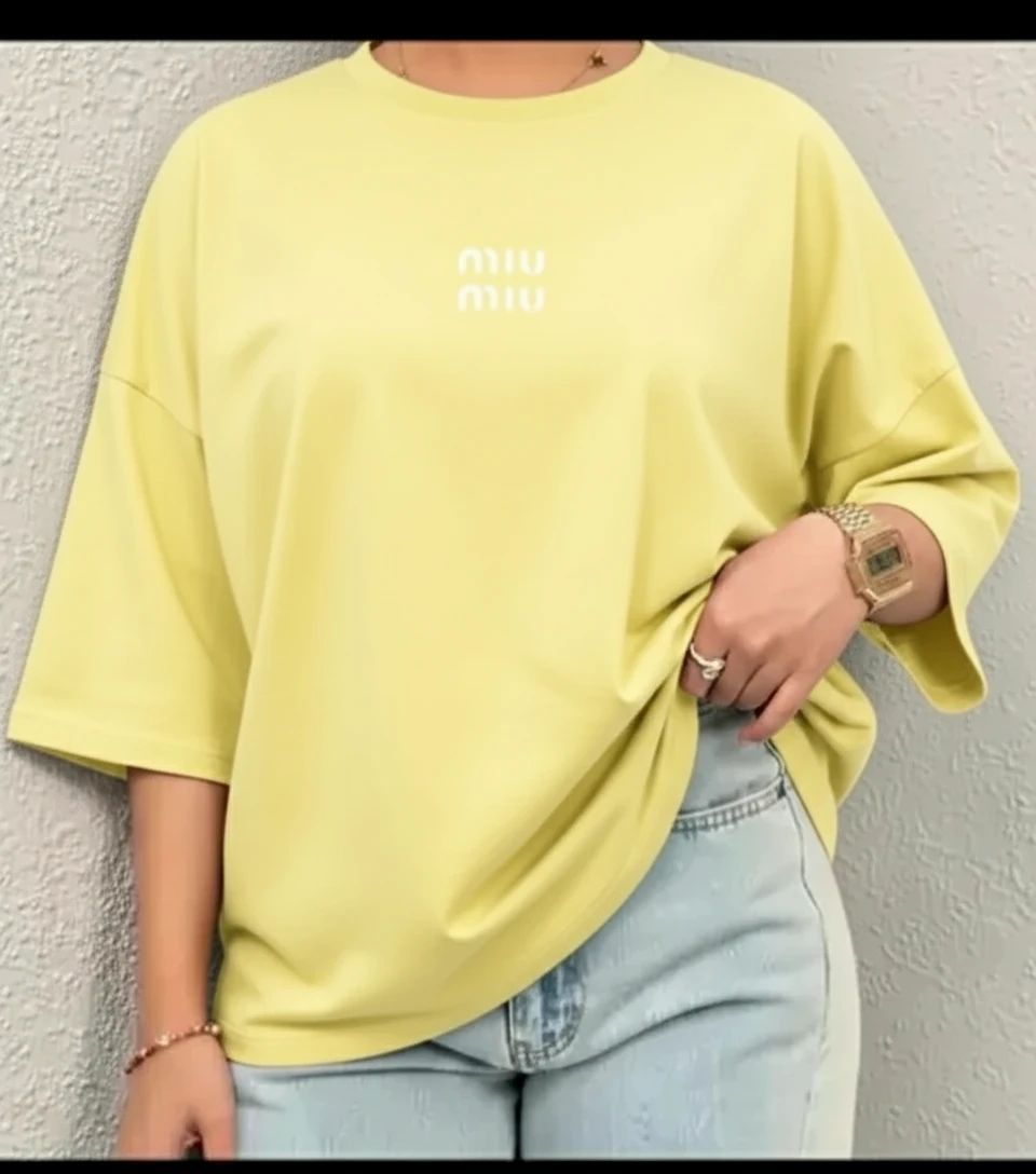 جزئیات کیفیت ساخت و متریال بهکاررفته در تیشرت miumiu زنانه - نمای 10_1