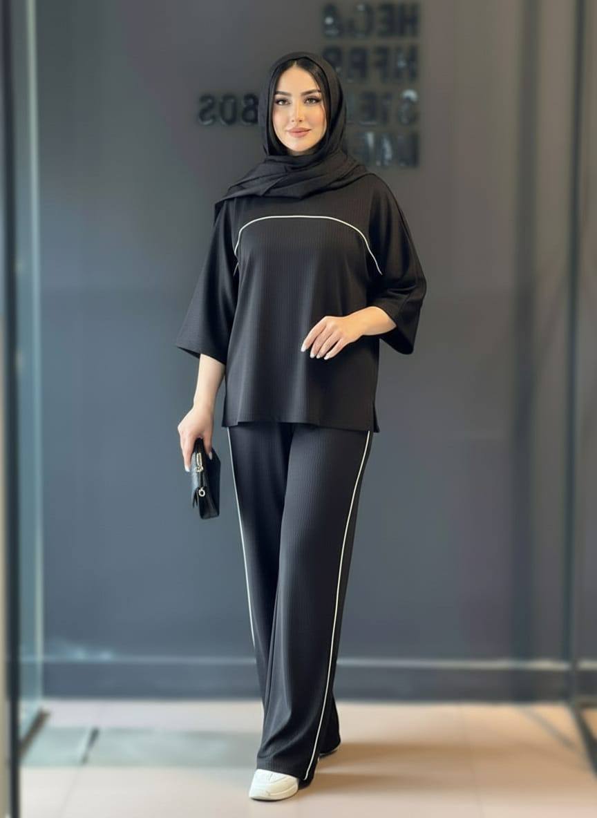 جزئیات کیفیت ساخت و متریال بهکاررفته در ست تیشرت شلوار مغزی دوزی زنانه