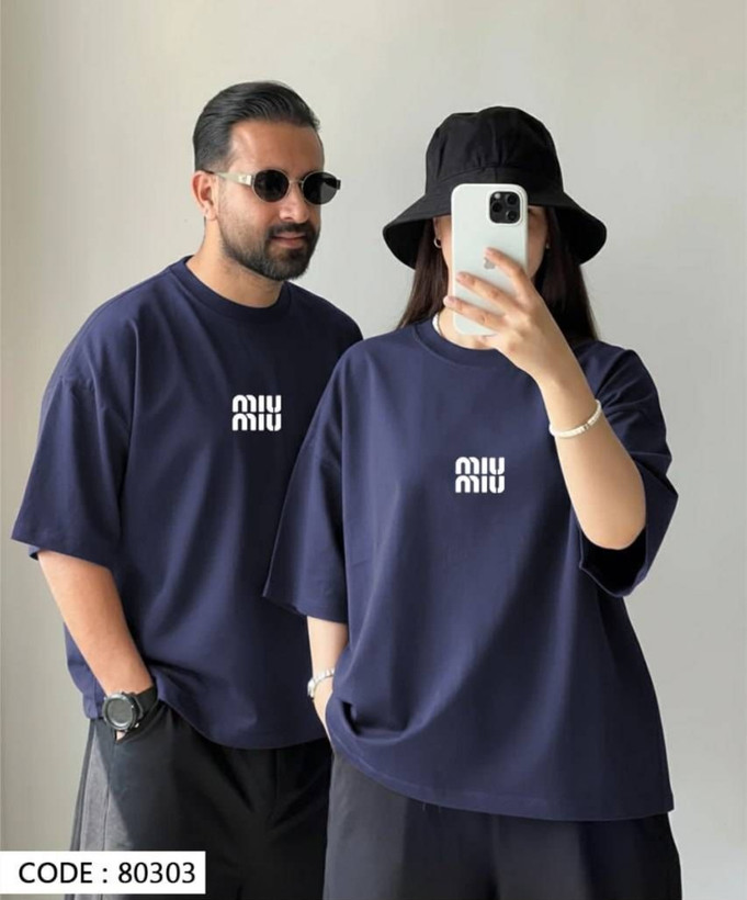 جزئیات کیفیت ساخت و متریال بهکاررفته در تیشرت باکسی چاپی miumiu کاپلی