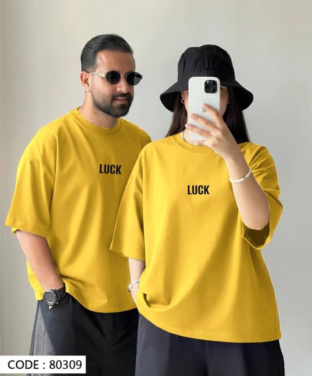 بستهبندی اورجینال تیشرت باکسی LUCK کاپلی همراه با مشخصات فنی محصول - نمای 8_1