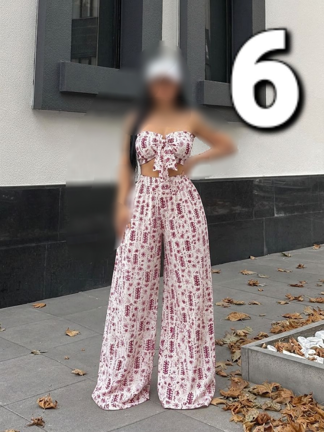 جزئیات دقیق قطعات و اجزای ست نیمتنه شلوار گره ای تابستانه در نمای ماکرو - نمای 6_1