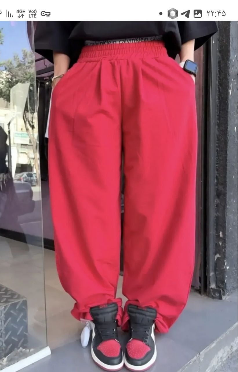 نمای محصول شلوار فول بگ دو کاره Calvin Klein با تمامی جزئیات ظاهری و فنی - نمای 5_1