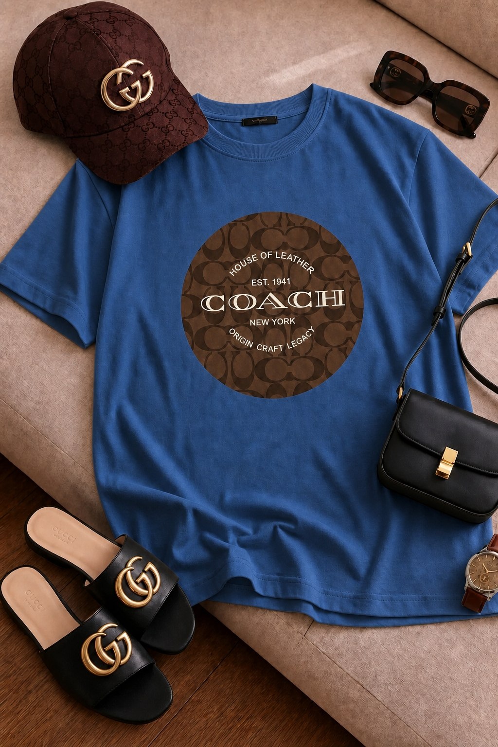 جزئیات کیفیت ساخت و متریال بهکاررفته در تیشرت باکسی سامر طرح coach