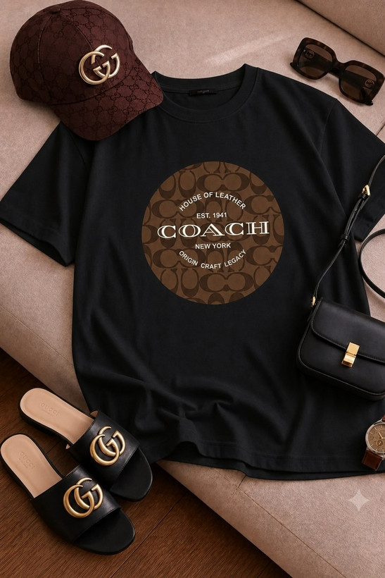 جزئیات کیفیت ساخت و متریال بهکاررفته در تیشرت باکسی سامر طرح coach - نمای 10_1
