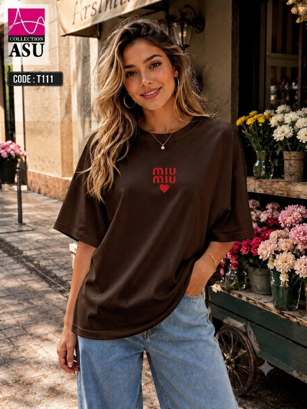 جزئیات کیفیت ساخت و متریال بهکاررفته در تیشرت باکسی miumiu