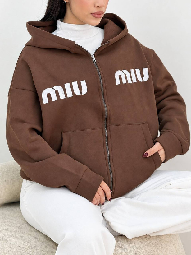 طراحی مدرن و استاندارد سویشرت miumiu زنانه پاییزه در نمای کامل