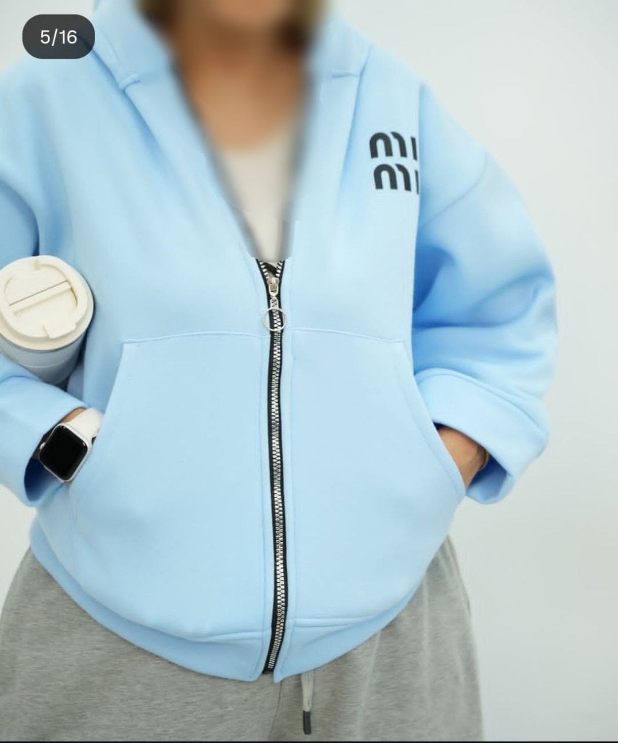 جزئیات کیفیت ساخت و متریال بهکاررفته در سویشرت بیسیک miumiu زنانه - نمای 6_1