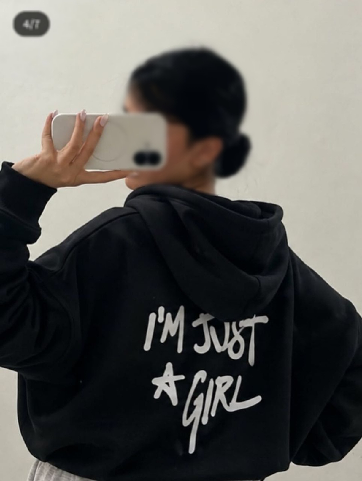 بافت و جنس مواد اولیه سویشرت بیسیک پاییزه “I’M JUST A GIRL” دخترانه در نمای نزدیک - نمای 6_1