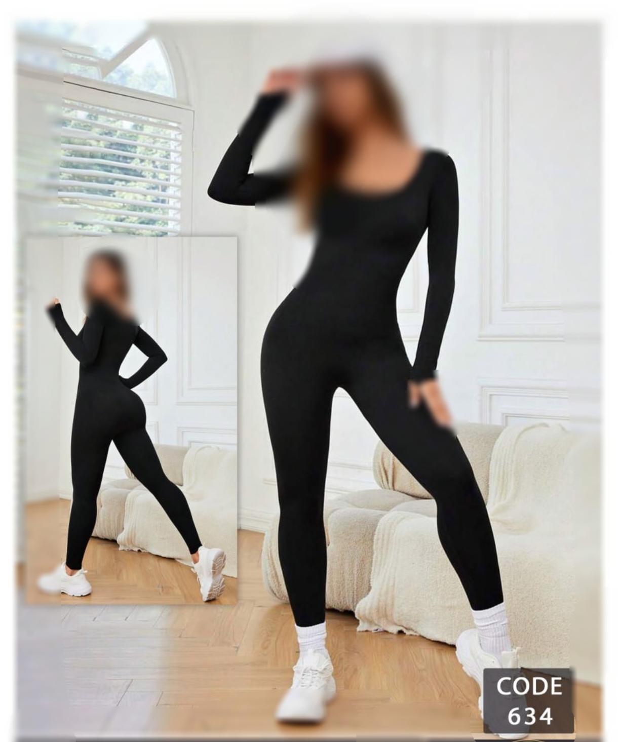 جزئیات کیفیت ساخت و متریال بهکاررفته در اوورال یقه خشتی فینگردار ورزشی زنانه