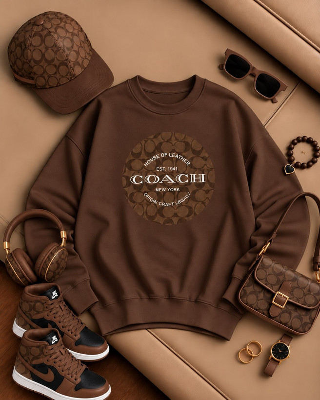 بستهبندی اورجینال دورس تو کرکی یقه گرد کاپلی coach همراه با مشخصات فنی محصول - نمای 2_1