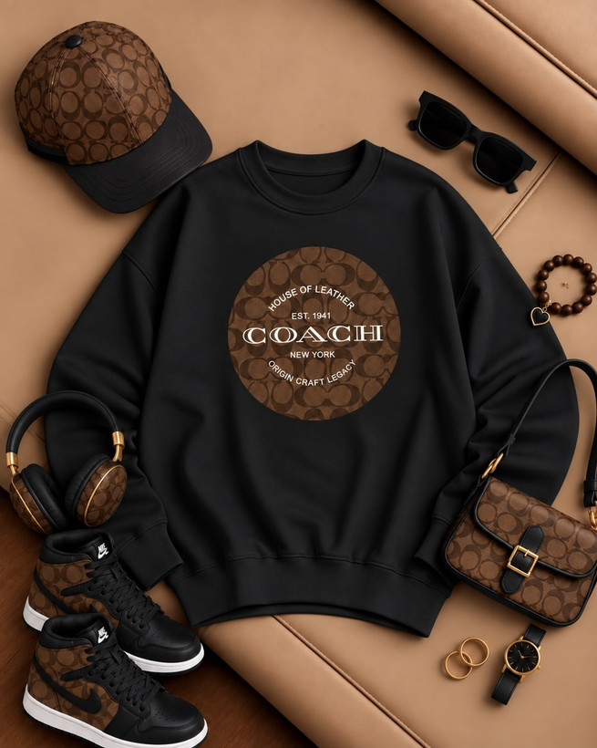 تصویر تخصصی دورس تو کرکی یقه گرد کاپلی coach با نمایش ویژگیها و جزئیات فنی - نمای 8_2