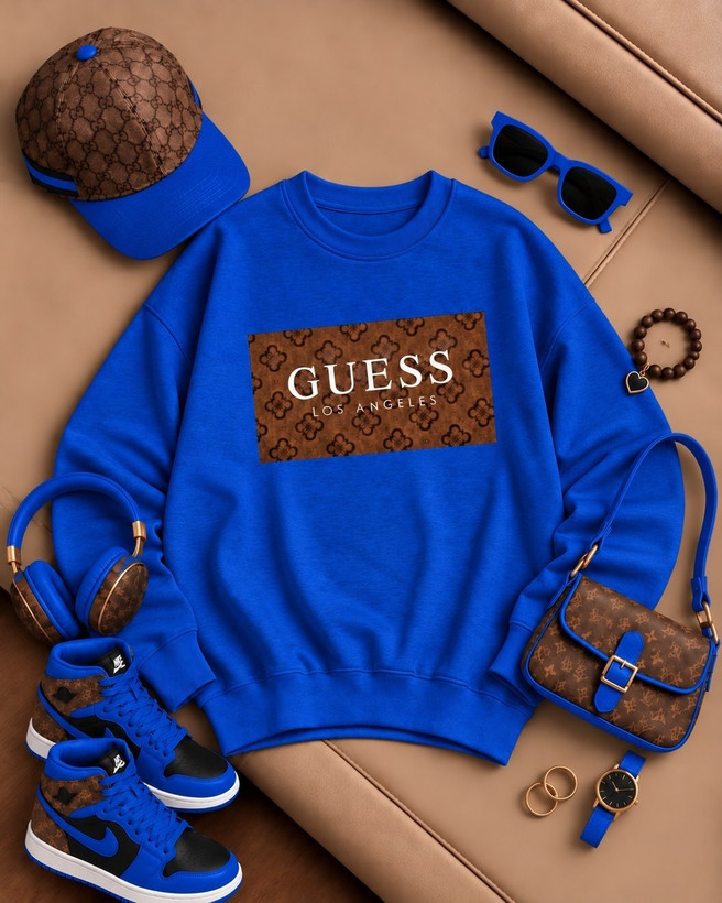 بافت و جنس مواد اولیه دورس تو کرکی یقه گرد کاپلی guess در نمای نزدیک - نمای 11_1