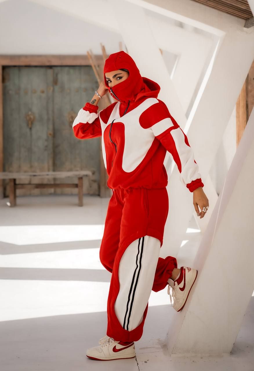 نمای قدی سویشرت شلوار ninja پایین گتر زنانه با تمرکز بر طراحی و کارایی محصول - نمای 6_1